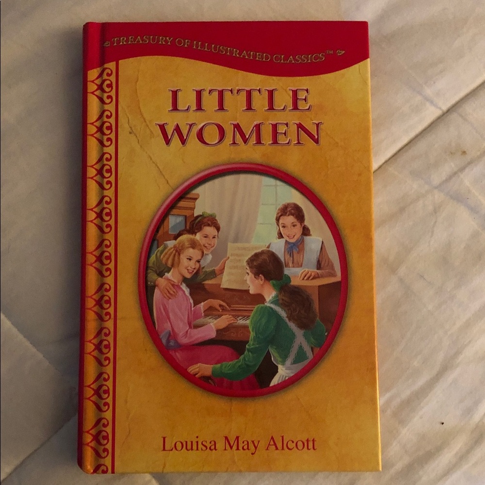 Little Women by Louisa May Alcott - Yellow & Red Illustrated Hardcover